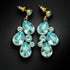 Серьги "Fillori Burvība (Aqua Bohemica)" с кристаллами Preciosa™